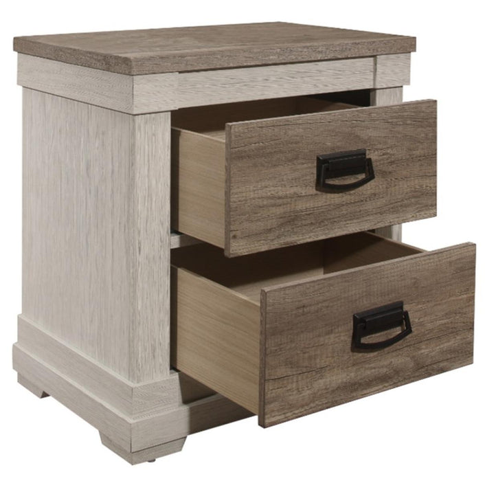Homelegance Arcadia Nightstand in White & Weathered Gray 1677-4 - LasVegasFurnitureOnline.com