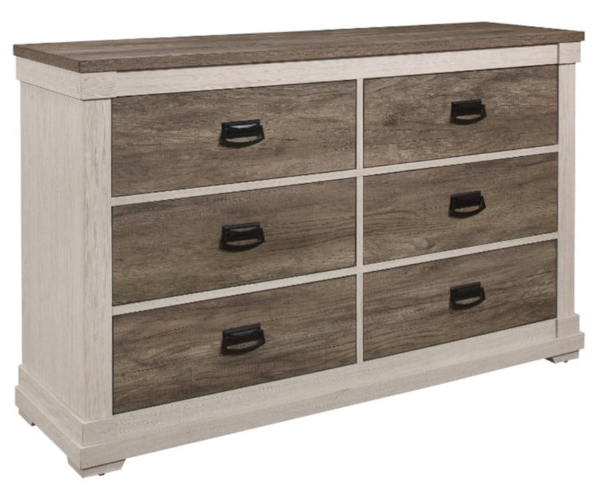 Homelegance Arcadia Dresser in White & Weathered Gray 1677-5 - LasVegasFurnitureOnline.com