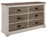 Homelegance Arcadia Dresser in White & Weathered Gray 1677-5 - LasVegasFurnitureOnline.com