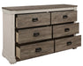 Homelegance Arcadia Dresser in White & Weathered Gray 1677-5 - LasVegasFurnitureOnline.com