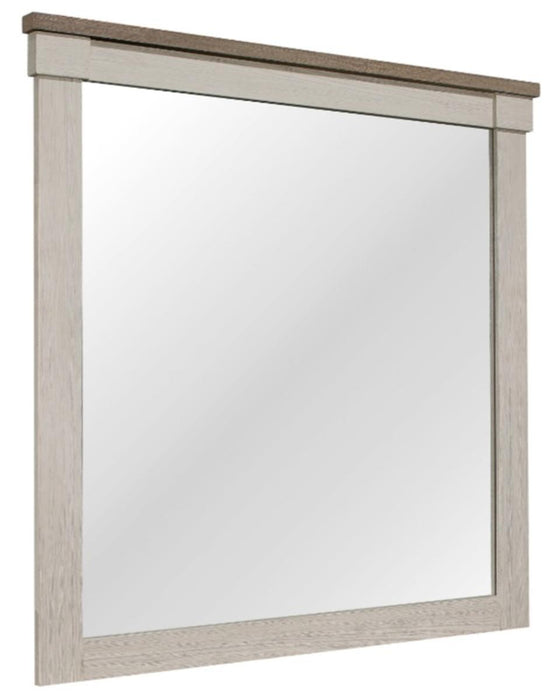 Homelegance Arcadia Mirror in White & Weathered Gray 1677-6