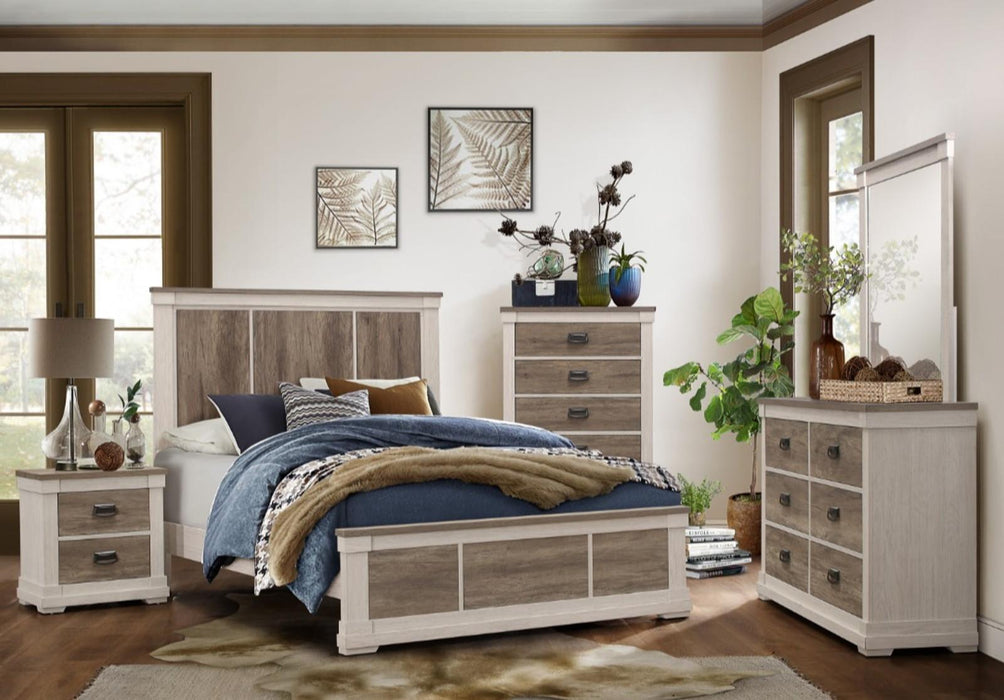 Homelegance Arcadia Nightstand in White & Weathered Gray 1677-4 - LasVegasFurnitureOnline.com