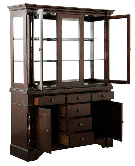 Homelegance Yates Buffet and Hutch in Dark Oak 5167-50* - LasVegasFurnitureOnline.com