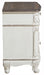 Homelegance Cinderella Night Stand in Antique White with Grey Rub-Through 1386NW-4 - LasVegasFurnitureOnline.com