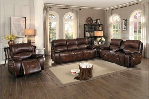Homelegance Furniture Mahala Power Glider Recliner Chair in Brown 8200BRW-1PW - LasVegasFurnitureOnline.com