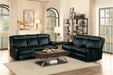 Homelegance Furniture Jude Double Glider Recliner Sofa in Black 8201BLK-3 - LasVegasFurnitureOnline.com