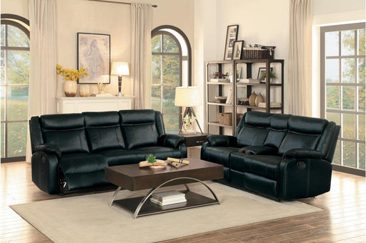 Homelegance Furniture Jude Double Glider Recliner Loveseat in Black 8201BLK-2 - LasVegasFurnitureOnline.com