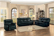 Homelegance Furniture Jude Double Glider Recliner Loveseat in Black 8201BLK-2 - LasVegasFurnitureOnline.com