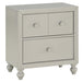Homelegance Wellsummer 2 Drawer Nightstand in Gray 1803GY-4 - LasVegasFurnitureOnline.com