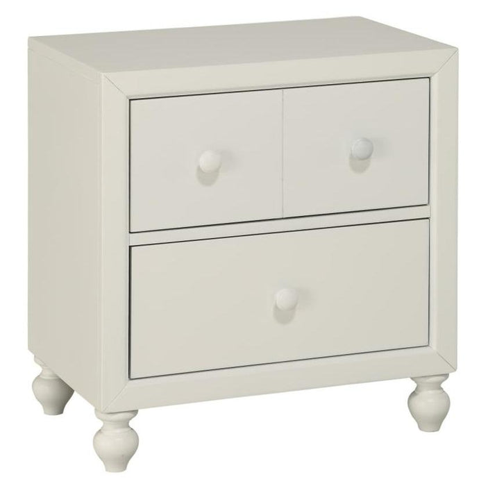 Homelegance Wellsummer 2 Drawer Nightstand in White 1803W-4 - LasVegasFurnitureOnline.com