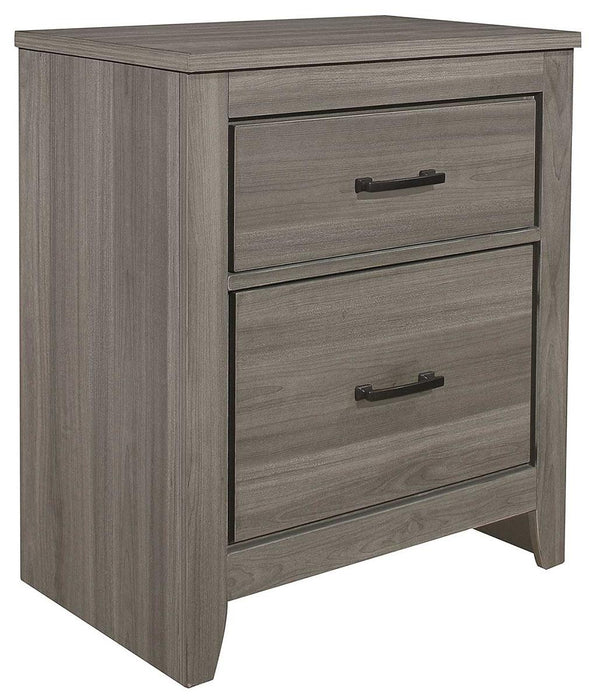 Homelegance Waldorf 2 Drawer Nightstand in Dark Gray 1902-4 - LasVegasFurnitureOnline.com