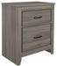 Homelegance Waldorf 2 Drawer Nightstand in Dark Gray 1902-4 - LasVegasFurnitureOnline.com