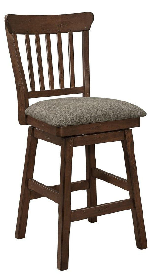 Homelegance Schleiger Counter Height Swivel Chair in Dark Brown (Set of 2) - LasVegasFurnitureOnline.com