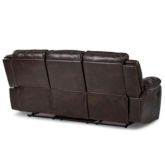 Homelegance Furniture Bastrop Double Reclining Sofa in Brown 8230BRW-3 - LasVegasFurnitureOnline.com