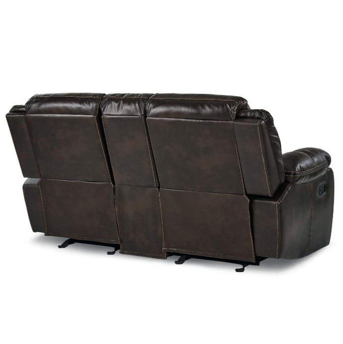Homelegance Furniture Bastrop Double Glider Reclining Loveseat in Brown 8230BRW-2 - LasVegasFurnitureOnline.com