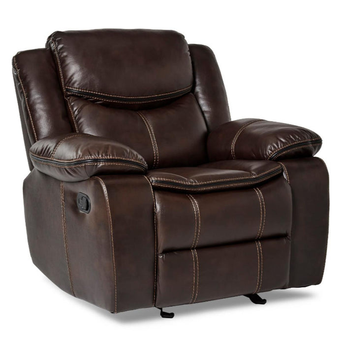 Homelegance Furniture Bastrop Glider Reclining Chair in Brown 8230BRW-1 - LasVegasFurnitureOnline.com