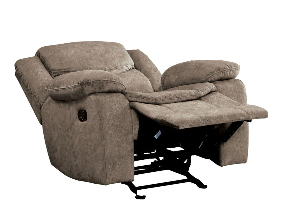 Homelegance Furniture Bastrop Glider Reclining Chair in Brown 8230FBR-1 - LasVegasFurnitureOnline.com