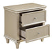 Homelegance Celandine 2 Drawer Nightstand in Silver 1928-4 - LasVegasFurnitureOnline.com