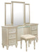 Homelegance Celandine Vanity Stool in Pearl/Silver 1928-14 - LasVegasFurnitureOnline.com