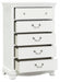 Homelegance Lucida 5 Drawer Chest in White 2039W-9 - LasVegasFurnitureOnline.com