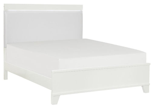 Homelegance Kerren Queen Platform Bed in White 1678W-1* - LasVegasFurnitureOnline.com