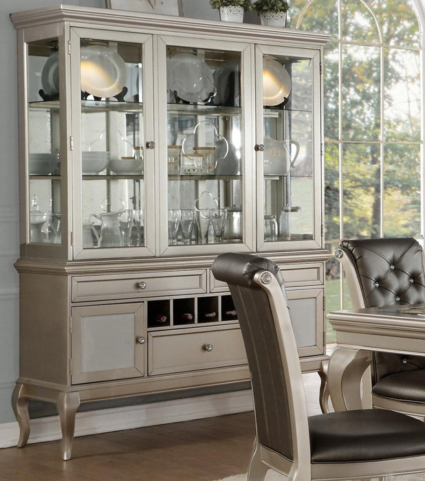 Homelegance Crawford Buffet and Hutch in Silver 5546-50* - LasVegasFurnitureOnline.com