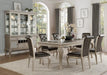 Homelegance Crawford Dining Table in Silver 5546-84 - LasVegasFurnitureOnline.com