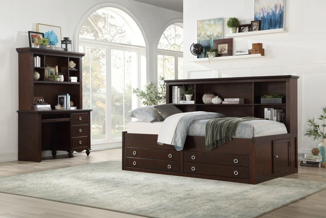Homelegance Furniture Meghan 3-Drawer Writing Desk in Espresso - LasVegasFurnitureOnline.com