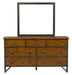 Homelegance Holverson Mirror in Rustic Brown & Gunmetal 1715-6 - LasVegasFurnitureOnline.com