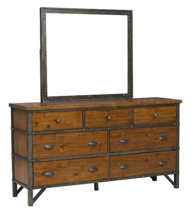Homelegance Holverson Dresser in Rustic Brown & Gunmetal 1715-5 - LasVegasFurnitureOnline.com