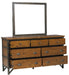 Homelegance Holverson Dresser in Rustic Brown & Gunmetal 1715-5 - LasVegasFurnitureOnline.com