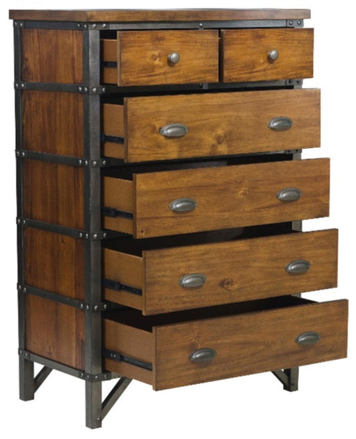 Homelegance Holverson Chest in Rustic Brown & Gunmetal 1715-9 - LasVegasFurnitureOnline.com