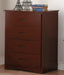 Homelegance Rowe 4 Drawer Chest in Dark Cherry B2013DC-9 - LasVegasFurnitureOnline.com