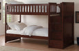 Homelegance Rowe Bunk Bed w/ Reversible Step Storage in Dark Cherry B2013SBDC-1* - LasVegasFurnitureOnline.com