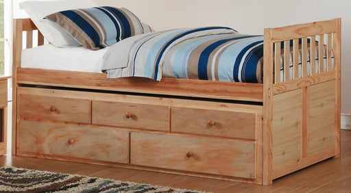 Homelegance Bartly Twin/Twin Trundle Bed w/ 2 Storage Drawers in Natural B2043PR-1* - LasVegasFurnitureOnline.com