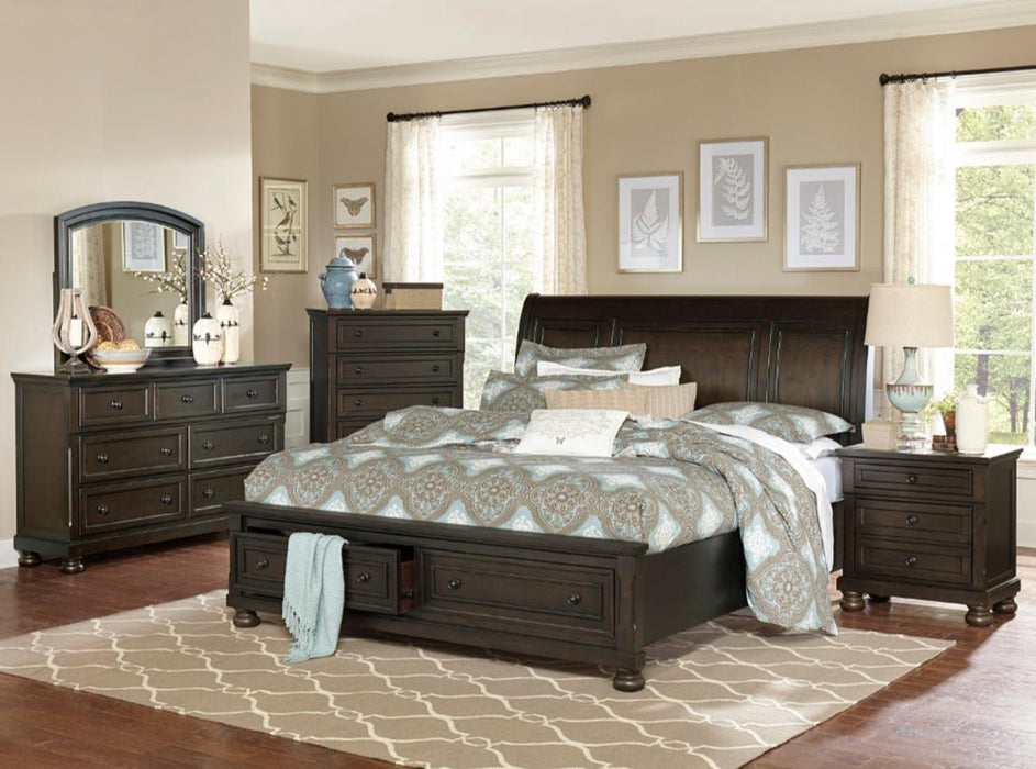 Homelegance Begonia King Platform Bed in Gray 1718KGY-1EK*