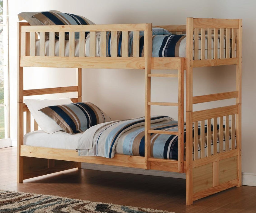 Homelegance Bartly Twin/Twin Bunk Bed in Natural B2043-1* - LasVegasFurnitureOnline.com