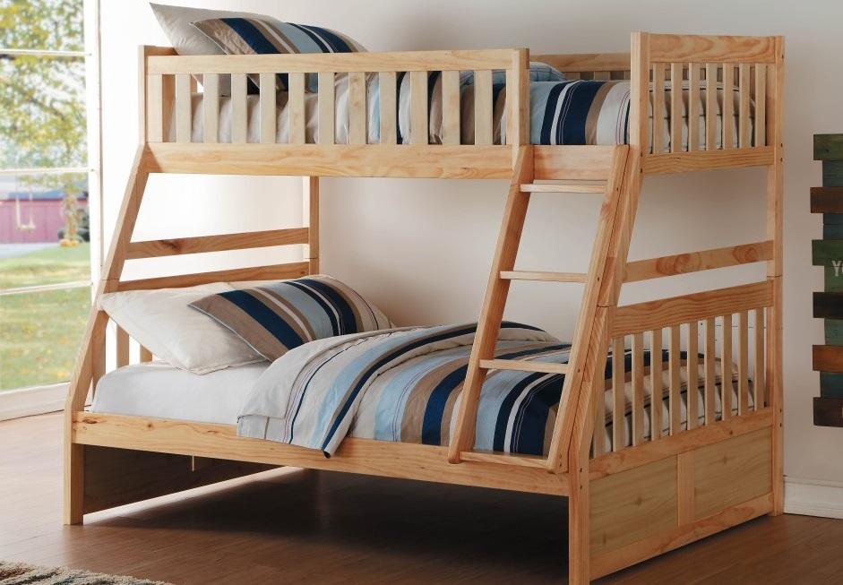 Homelegance Bartly Twin/Full Bunk Bed in Natural B2043TF-1* - LasVegasFurnitureOnline.com