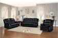 Homelegance Furniture Jarita Double Reclining Loveseat in Black - LasVegasFurnitureOnline.com