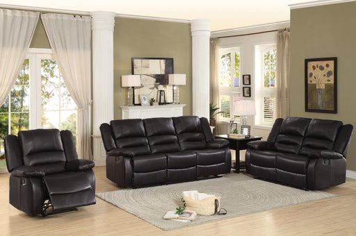 Homelegance Furniture Jarita Double Reclining Sofa in Brown - LasVegasFurnitureOnline.com