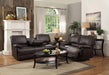 Homelegance Furniture Cassville Double Reclining Sofa in Dark Brown 8403-3 - LasVegasFurnitureOnline.com