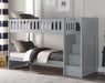 Homelegance Orion Bunk Bed w/ Reversible Step Storage in Gray B2063SB-1* - LasVegasFurnitureOnline.com