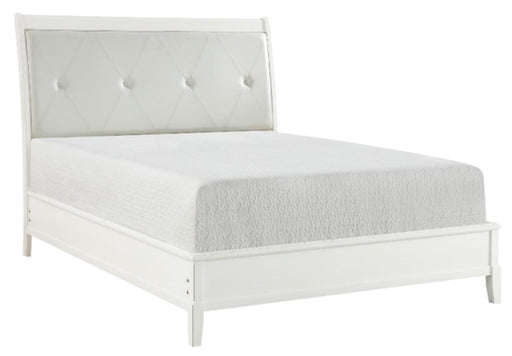 Homelegance Cotterill King Upholstered Sleigh Bed in Antique White 1730KWW-1EK* - LasVegasFurnitureOnline.com