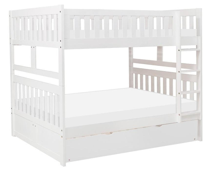 Homelegance Galen Full/Full Bunk Bed w/ Storage Boxes in White B2053FFW-1*T - LasVegasFurnitureOnline.com