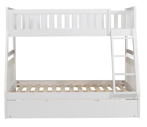 Homelegance Galen Twin/Full Bunk Bed w/ Twin Trundle in White B2053TFW-1*R - LasVegasFurnitureOnline.com