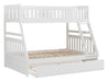 Homelegance Galen Twin/Full Bunk Bed w/ Twin Trundle in White B2053TFW-1*R - LasVegasFurnitureOnline.com