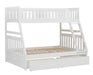 Homelegance Galen Twin/Full Bunk Bed w/ Storage Boxes in White B2053TFW-1*T - LasVegasFurnitureOnline.com