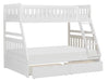 Homelegance Galen Twin/Full Bunk Bed w/ Storage Boxes in White B2053TFW-1*T - LasVegasFurnitureOnline.com