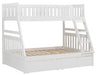 Homelegance Galen Twin/Full Bunk Bed w/ Storage Boxes in White B2053TFW-1*T - LasVegasFurnitureOnline.com