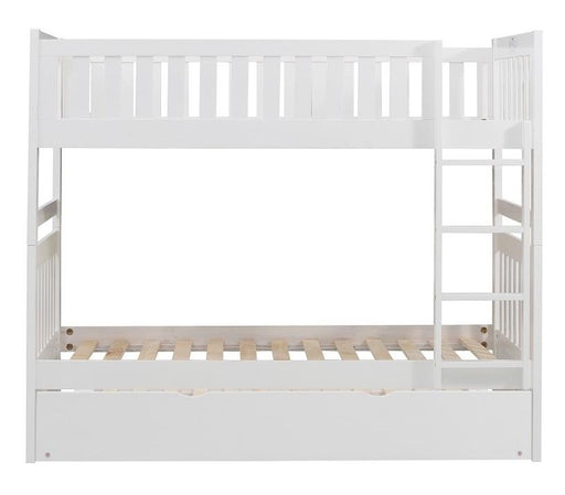 Homelegance Galen Twin/Twin Bunk Bed w/ Twin Trundle in White B2053W-1*R - LasVegasFurnitureOnline.com